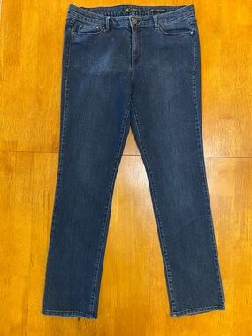 Kardashian Kollection - Kim Curvy Straight Leg Jeans, Dk Blue, Women’s Sz 16